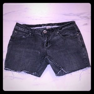 Mudd Faded Black Cut Off Jean Shorts